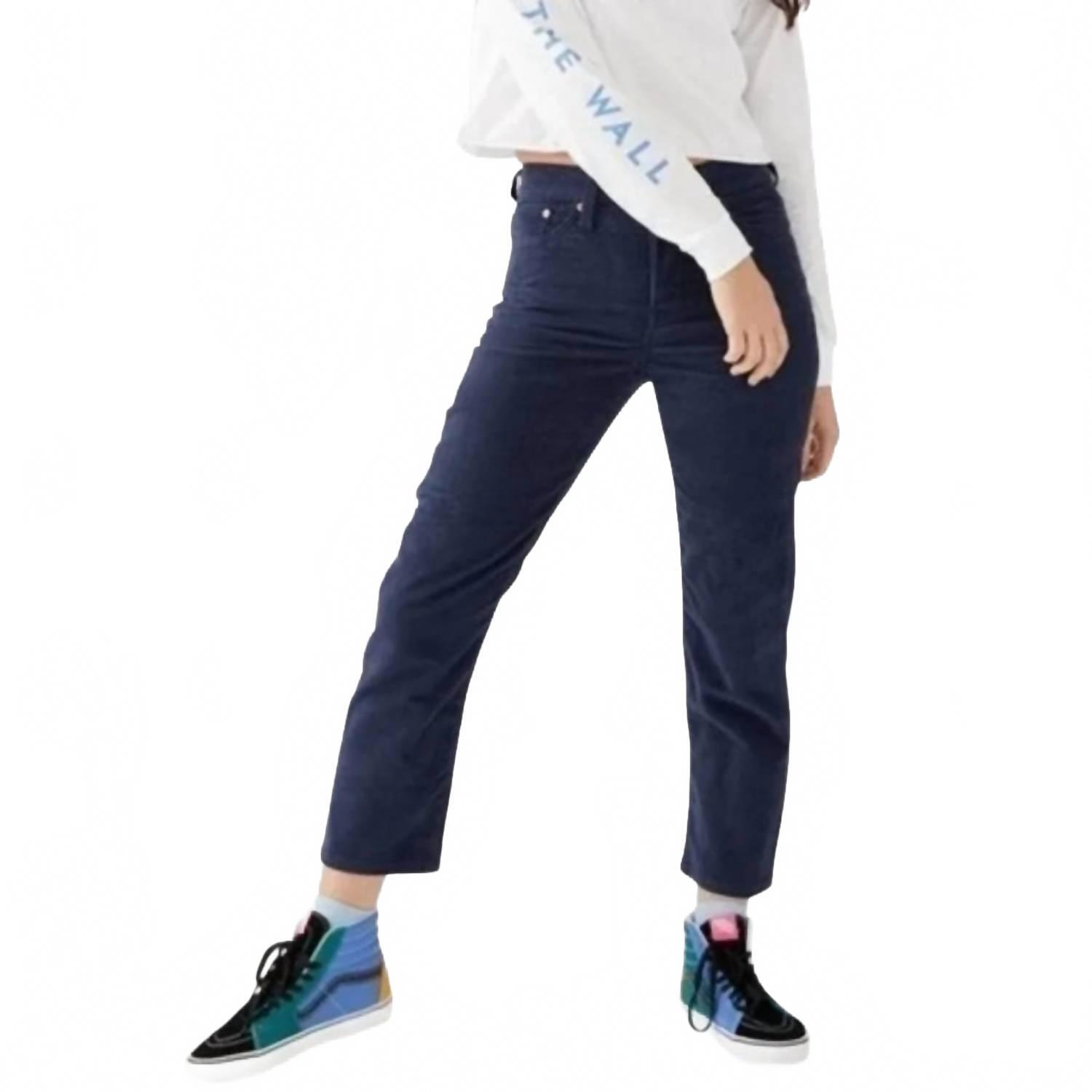 New Levi's Wedgie Straight Cords Jean In Blue